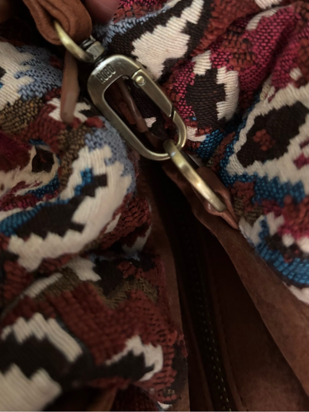 HOBO Darling Damask tapestry leather satchel handbag NWT - Picture 4 of 12